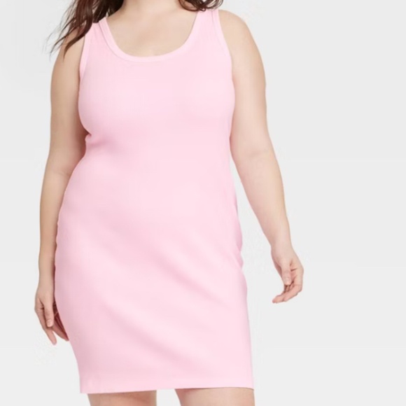 Women's Ribbed Mini Bodycon Dress - Universal Thread™ Pink Fuscia size XXL - Picture 1 of 3